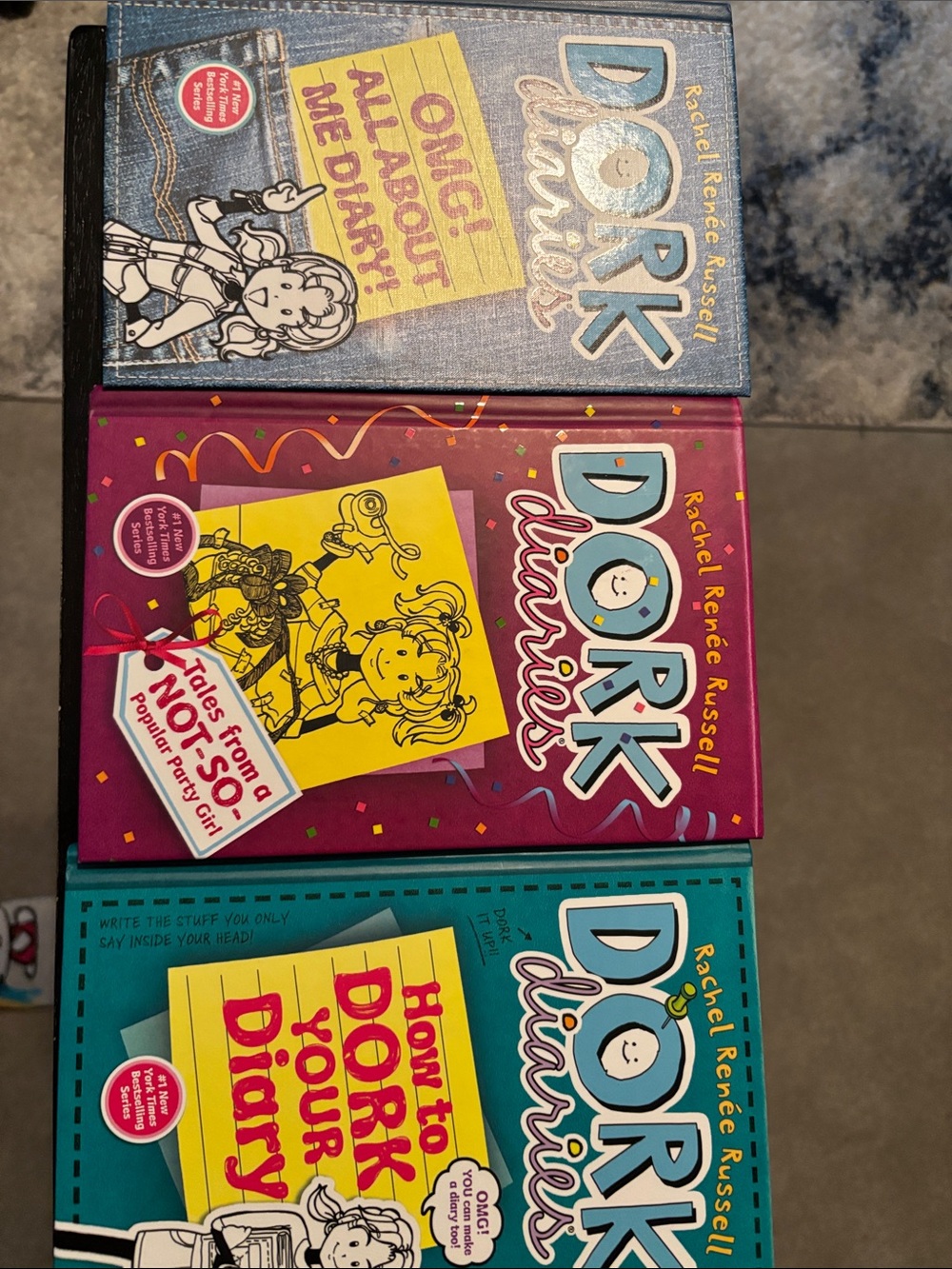 Dork Diaries book spines